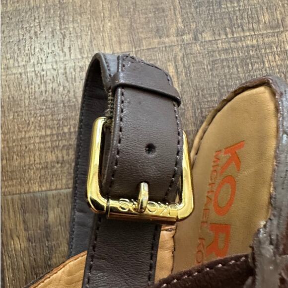 Michael Kors Brown Suede Platform Slingback Clogs Women’s Size 8 - Picture 9 of 12